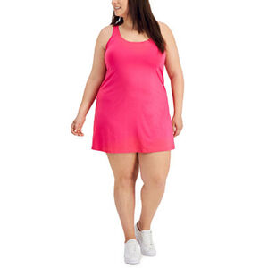 Ideology Pink Active Dress with Built-in Bra & Shorts 1X